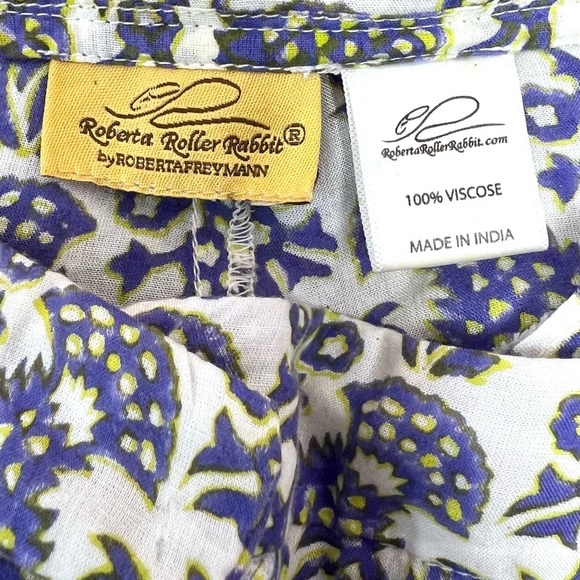 Roberta Roller Rabbit Lightweight Pineapple High Rise Lounge Pants - Picture 6 of 9